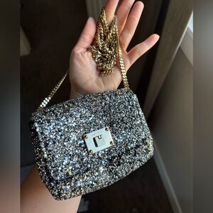 Jimmy Choo Ruby Glitter Chain-Link mini bag